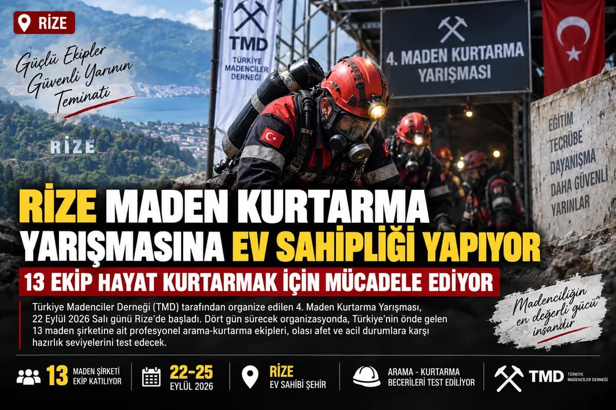 Rize Maden Kurtarma Yarışmasına Ev Sahipliği Yapıyor: 13 Ekip Hayat Kurtarmak İçin Mücadele Ediyor