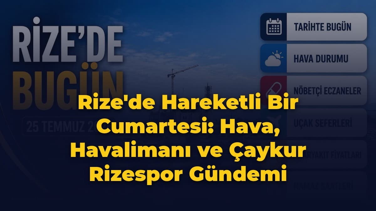 Rize'de Hareketli Bir Cumartesi: Hava, Havalimanı ve Çaykur Rizespor Gündemi
