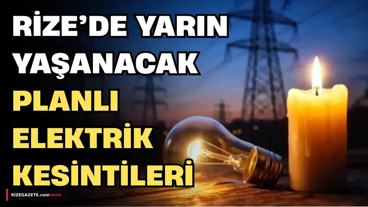 Çoruh EDAŞ'tan Rize'ye Kritik Uyarı: 5 Eylül Cumartesi Fındıklı ve Merkez'de Planlı Elektrik Kesintisi!