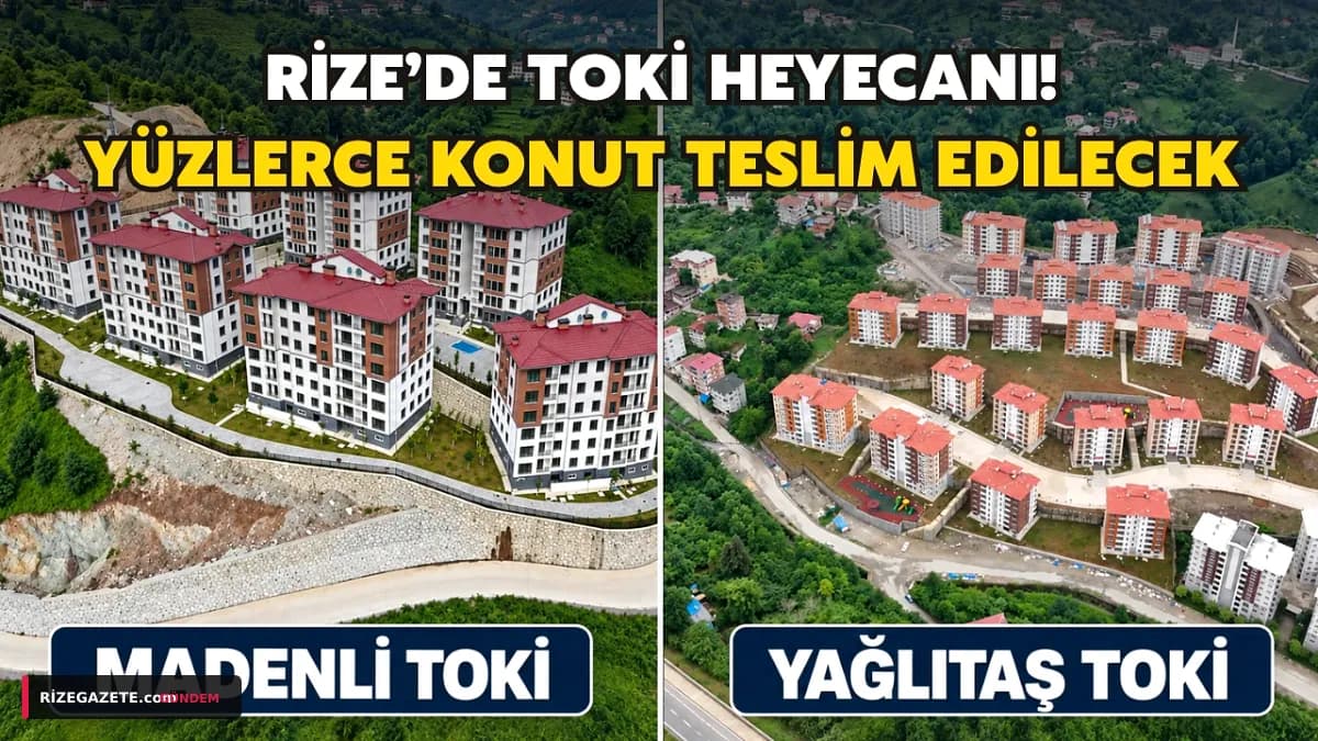 Rize'de Konut Heyecanı Zirvede: Cumhurbaşkanı Erdoğan 10 Milyar TL'lik Dev Yatırımları Hükümete Teslim Ediyor