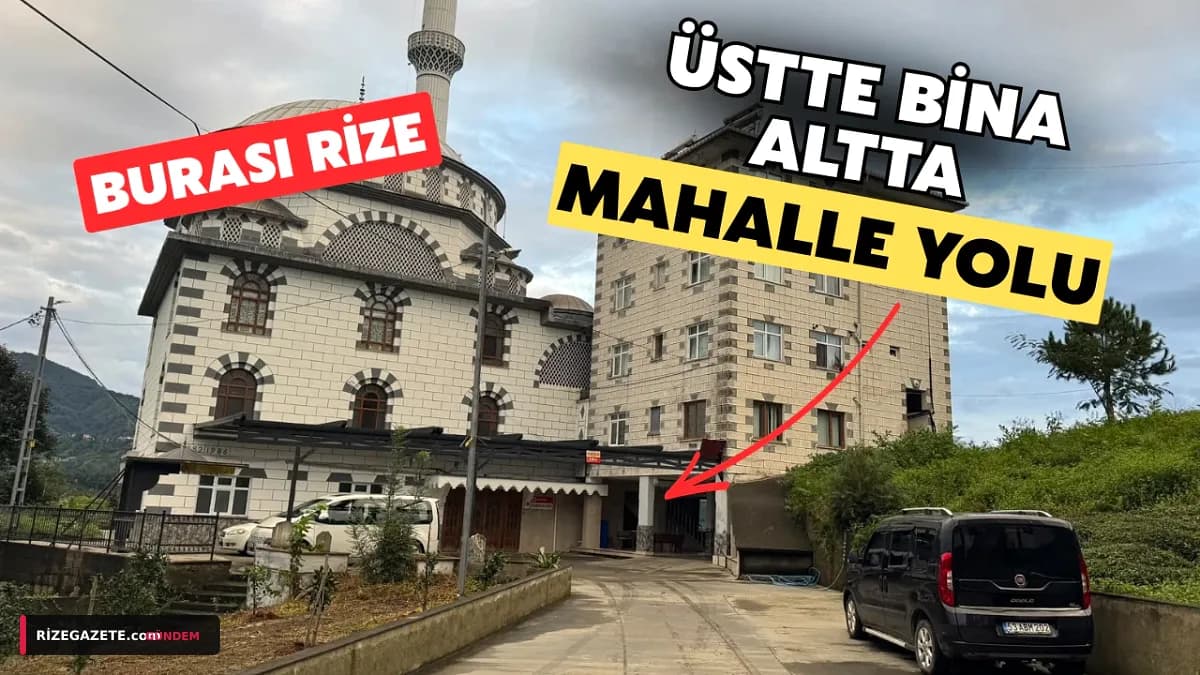 Rize'nin Çarpıcı Mühendislik Harikası: Mahalle Yolu 4 Katlı Kurs Binasının Altından Geçiyor!