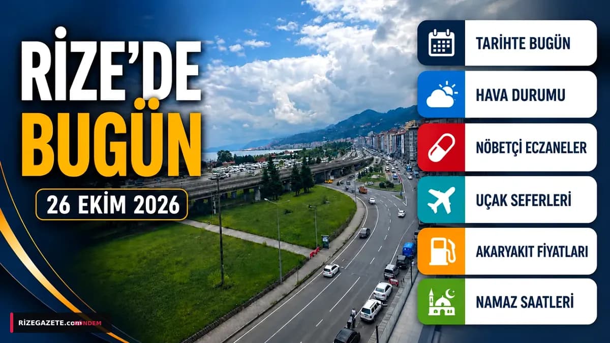 Rize'de Yoğun Pazartesi: Hava Durumu, Kritik Derbi, Havalimanı Seferleri ve Güncel Yaşam Detayları