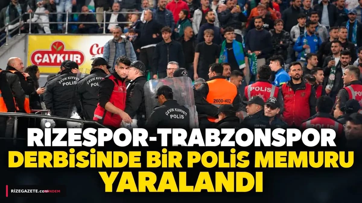 Karadeniz Derbisi Rize'yi Karıştırdı: Polis Yaralandı, Basın Odası Gerildi, Havai Fişekli Saldırılar Şehre Sıçradı!