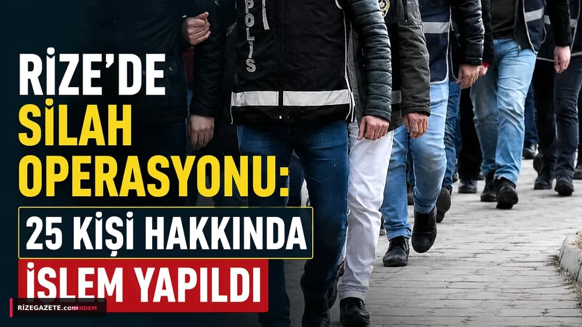 Rize'de Büyük Silah Operasyonu: 14 Ruhsatsız Tabanca Ele Geçirildi, 3 Tutuklama!