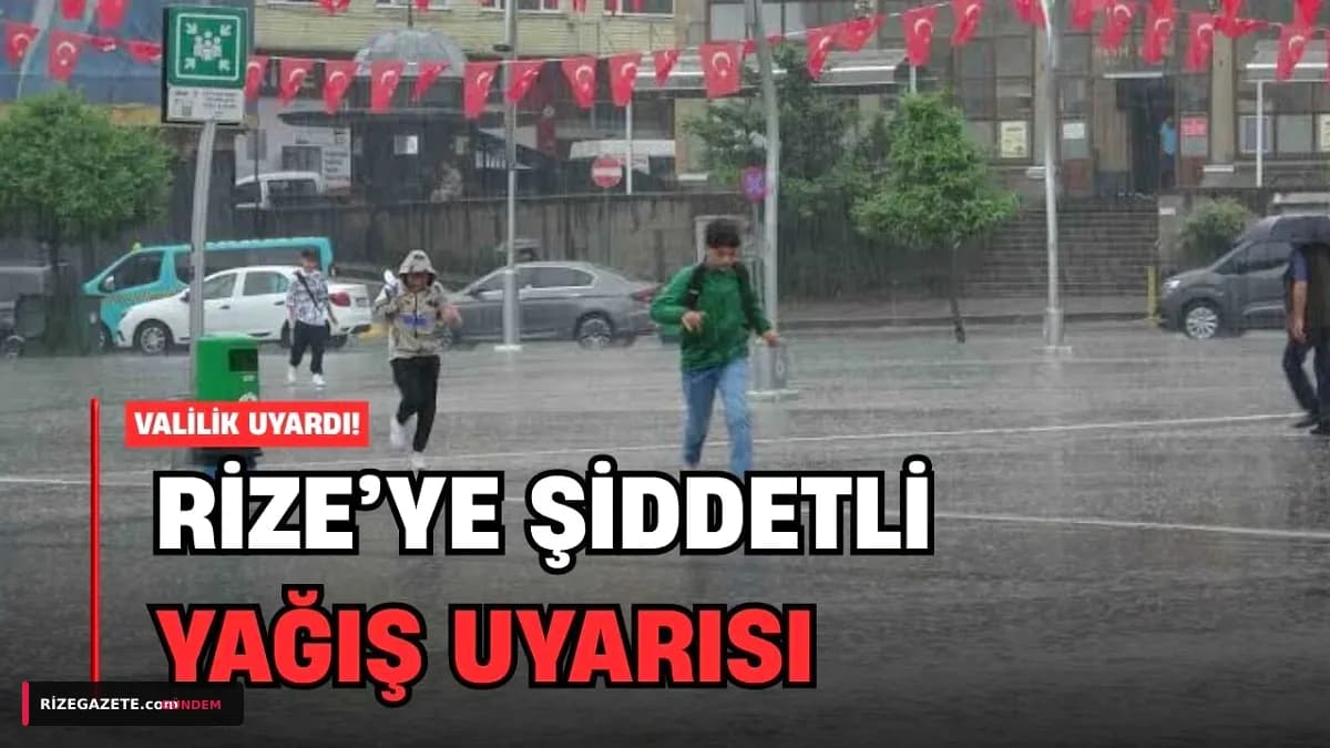 Rize Alarmda! Meteoroloji'den 7 Eylül İçin Şiddetli Yağış, Fırtına ve Denizde Tehlike Uyarısı