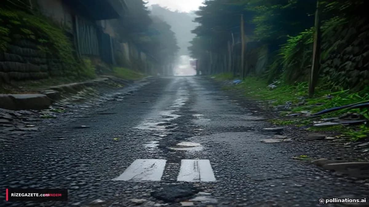 Rize'nin Bitmeyen Çilesi Ziraat Yokuşu: 50 Yıllık Altyapı Projesi Yine Patladı!
